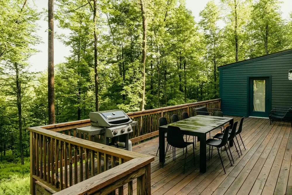 A beautiful outdoor deck.